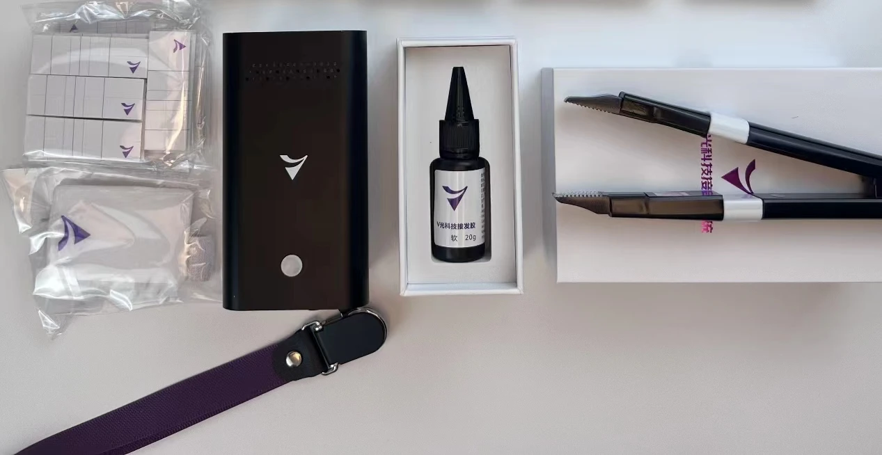 Factory Hot Selling V Light Hair Extension Tools V Light Glue Invisible Adhesive Human Hair Extension Machine