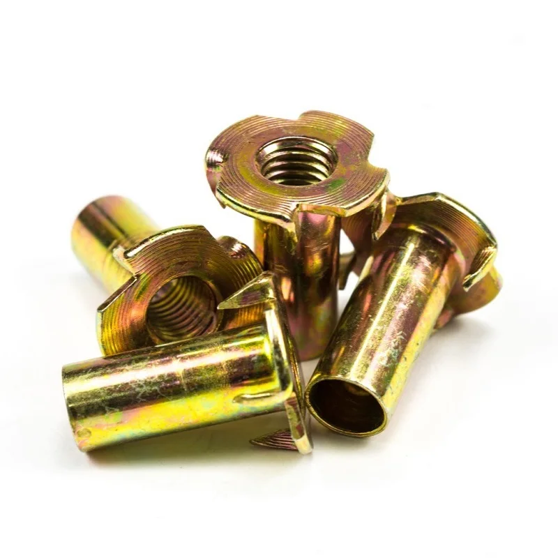 Furniture fittings 4 claws nuts wooden furniture screws insert nuts