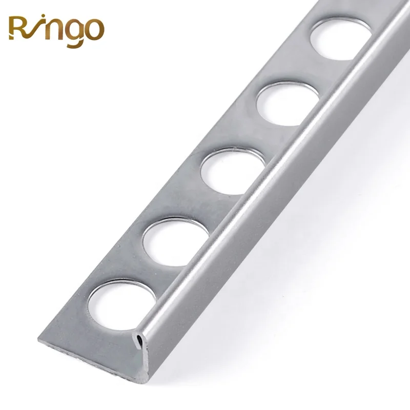 Modern Kitchen Design Stainless Steel Tile Trim Customized Tile Edge Trim Modern Style Metal Corner Profiles Tile Accessories