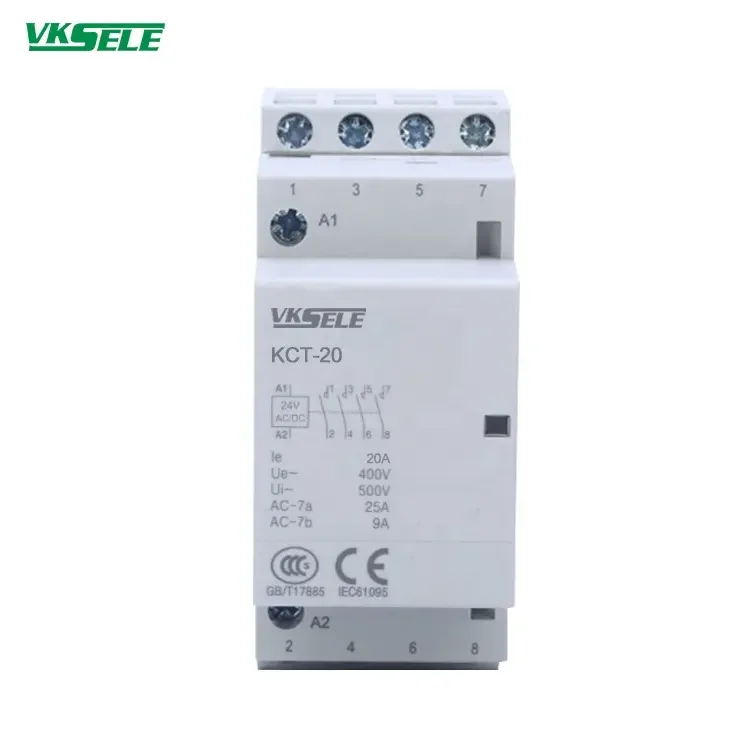 WEIKESEN Modular Type Electric Magnetic Contactor KCT-63 AC/DC 24V 4 pole 4NO/4NC/2NO+2NC/3NO+1NC Household Contact