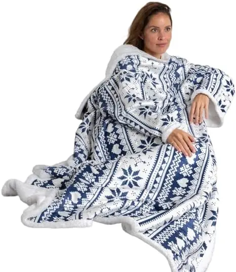 Hotsale Blanket with Sleeves  Fleece Blanket with Sleeves  Extra Warm  TV Blanket