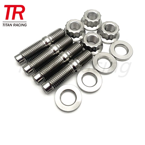 Titanium Manifold Stud Kit M8 M10 Car Exhaust Pipe GR5 TC4 Titanium Stud Sets Bolt