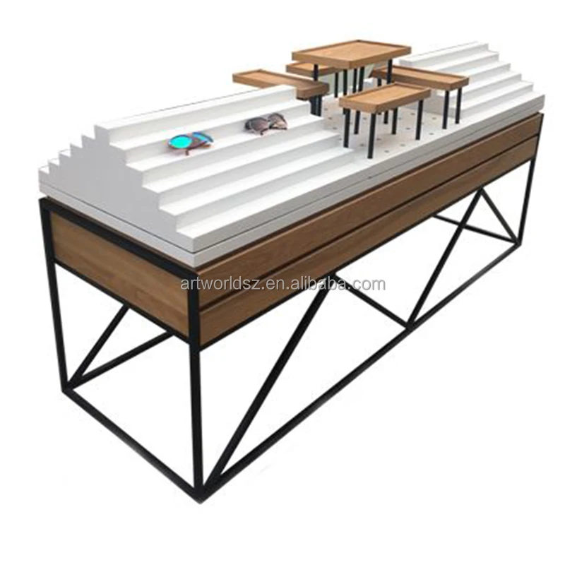 Artworld Displays LOFT Industrial Style Glasses Display Cabinet Sunglasses Counter Table Eyewear Display Showcase