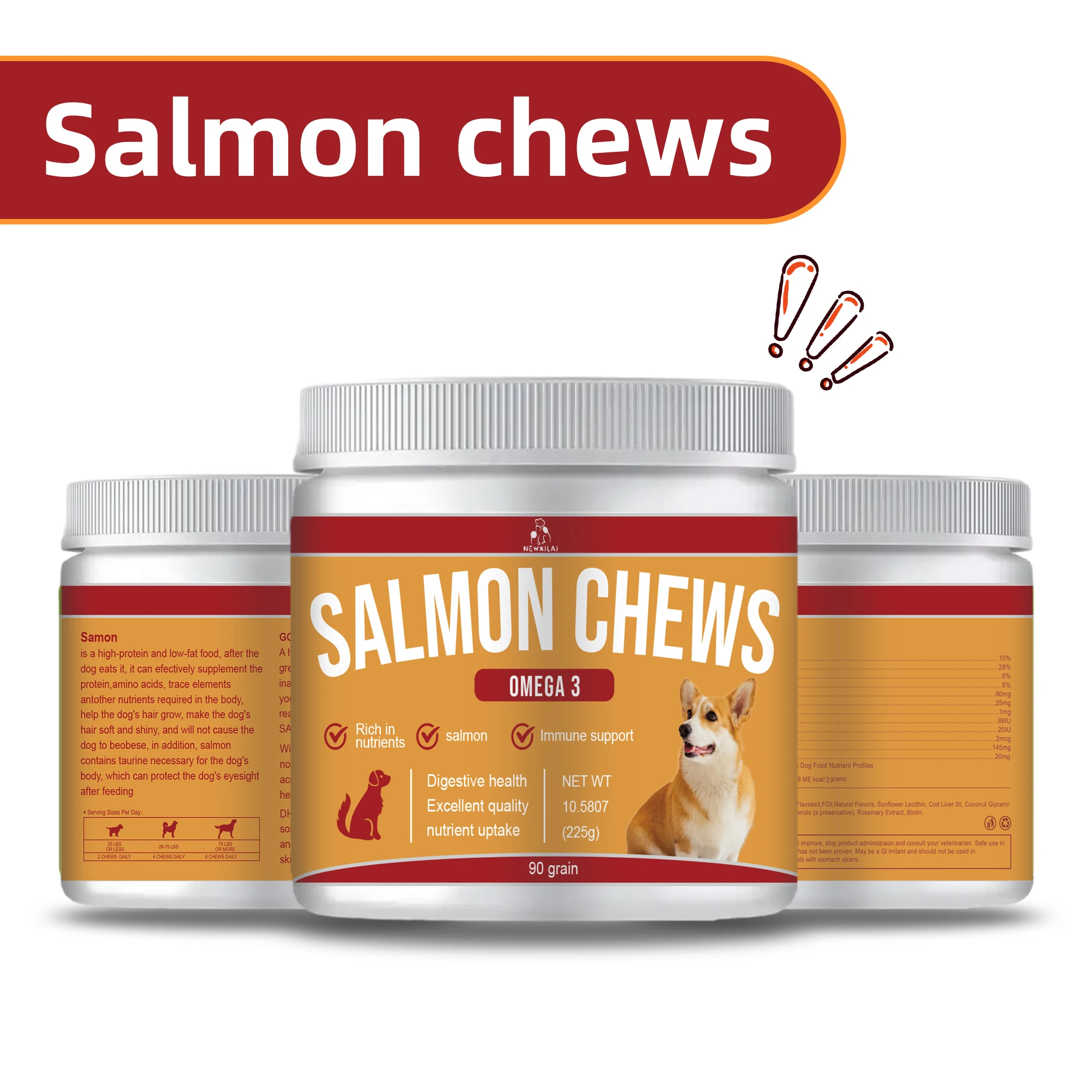 OEM ODM factory custom private label pet nutrition wholesale for dog and cat freeze dried salmon supplement treat chews food