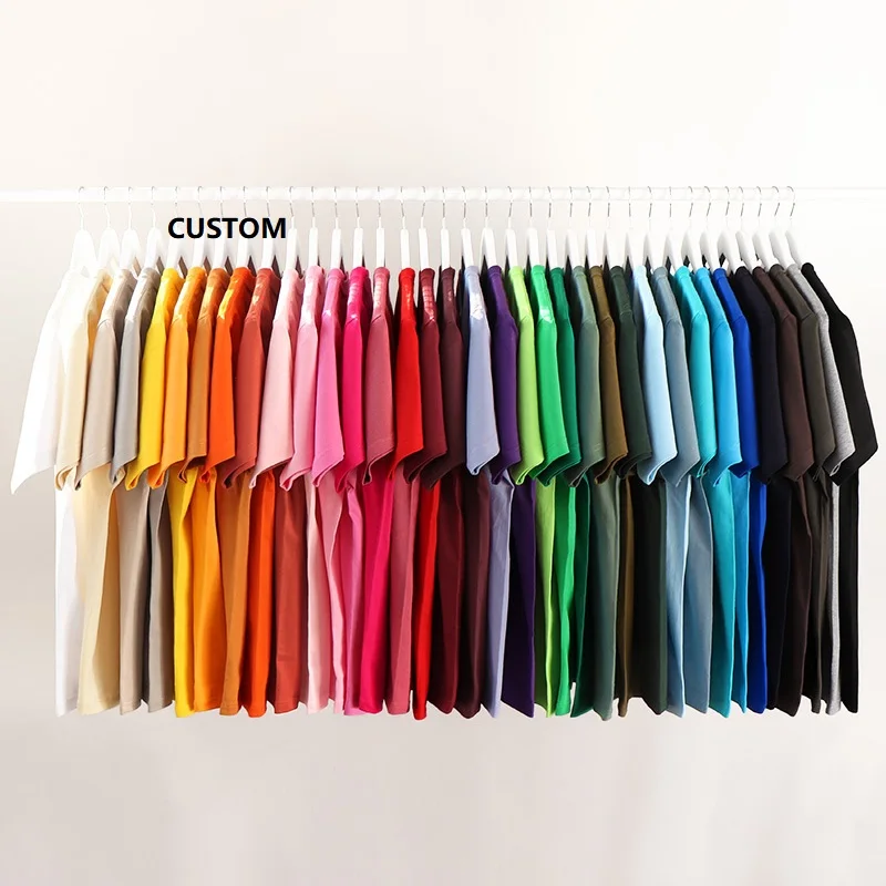 Cheap Cotton multi Color print on demand t shirt mens Custom logo t shirt
