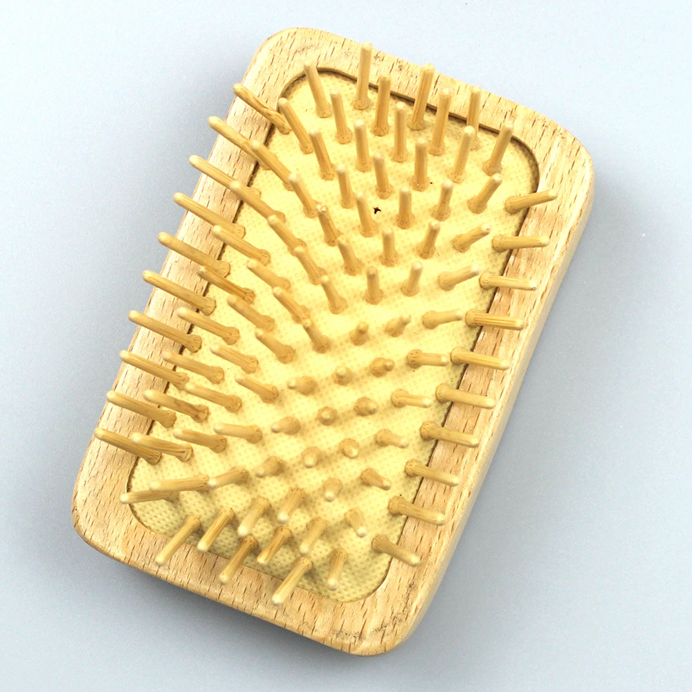 High quality factory custom logo brand Wooden Hair Comb Airbag Scalp Massage  Mini Anti-static Hair Comb