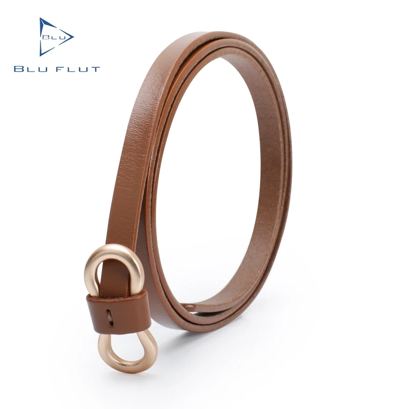 Custom leather ladies genuine leather belt luxury design belts for women slim fashion cowhide belt
