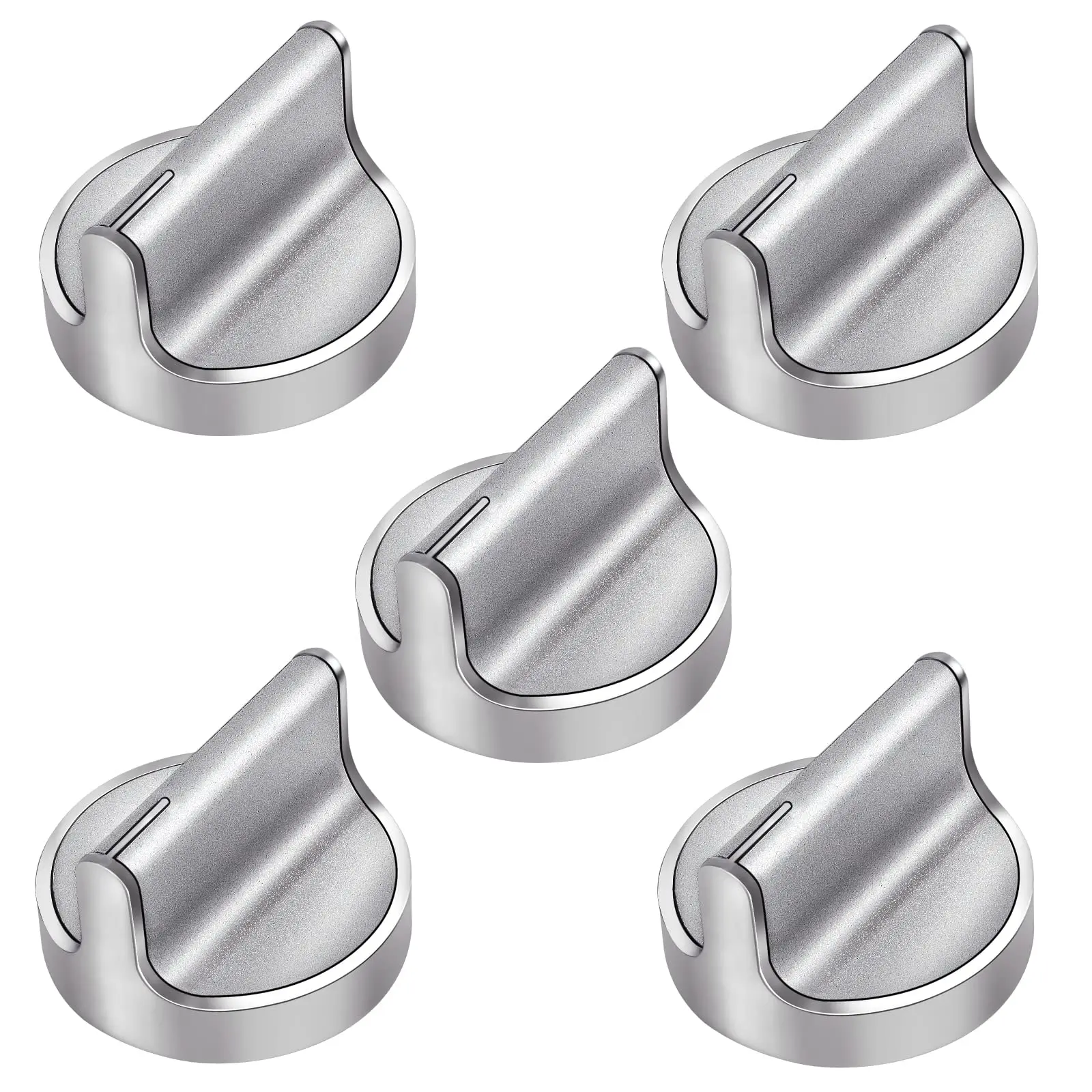 W10594481 Gas Range Stove Knobs for WCG97US6DS00 WCG97US0DS00 - W10594481 Stainless Steel Cooker Stove Control Knobs  AP6023301