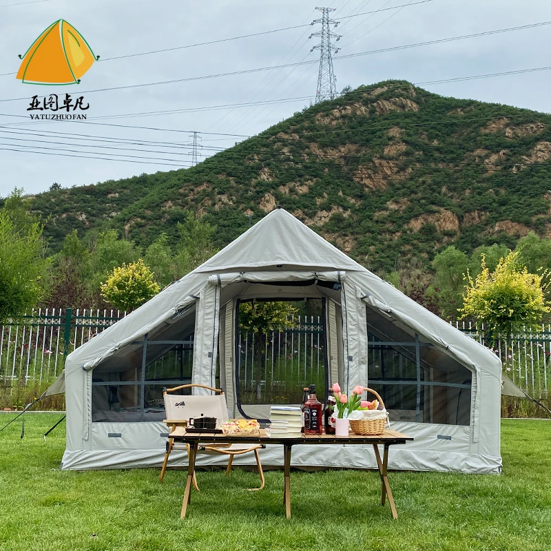 customized Outdoor Oxford Waterproof Travel Camping Tent Inflatable House Tent outdoor event air camping caravan house