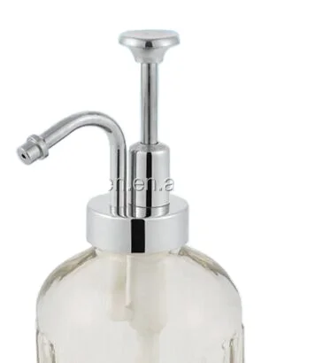 8 oz Cobalt Transparent Glass Lotion / Soap Dispenser with Stainless steel Pump