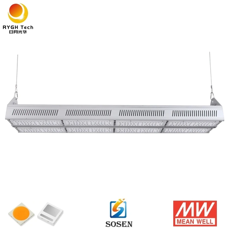 2700k 3000k 300 watt 400w 4ft industrial warehouse lighting strip led high bay linear light