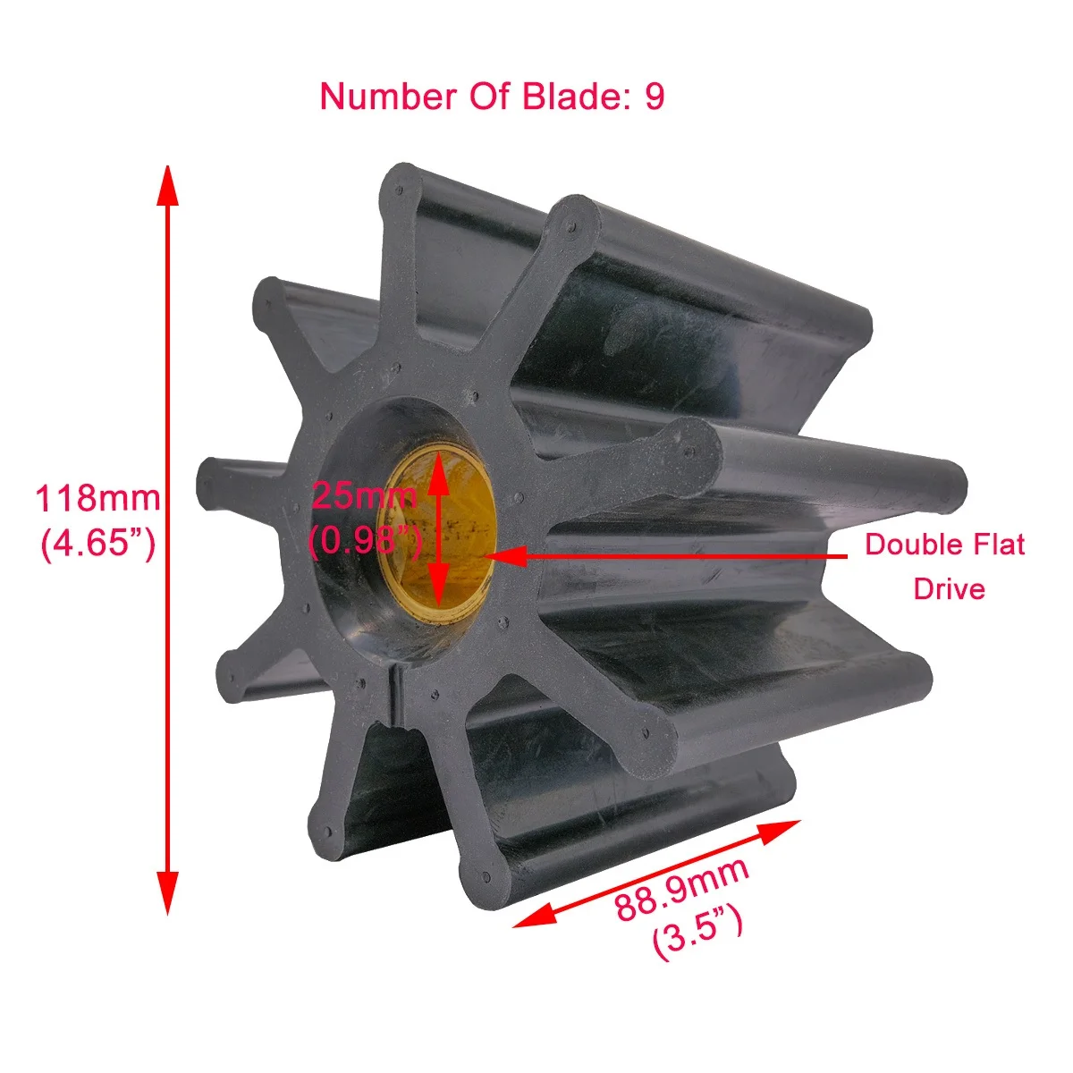 OEM Flexible Impeller for Jabsco 18786-0001, JMP 9000-01