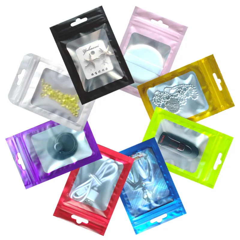 Custom Printing Holographic Mylar Plastic Bags Opp clear Packaging Ziplock Mobile Phone case Bag