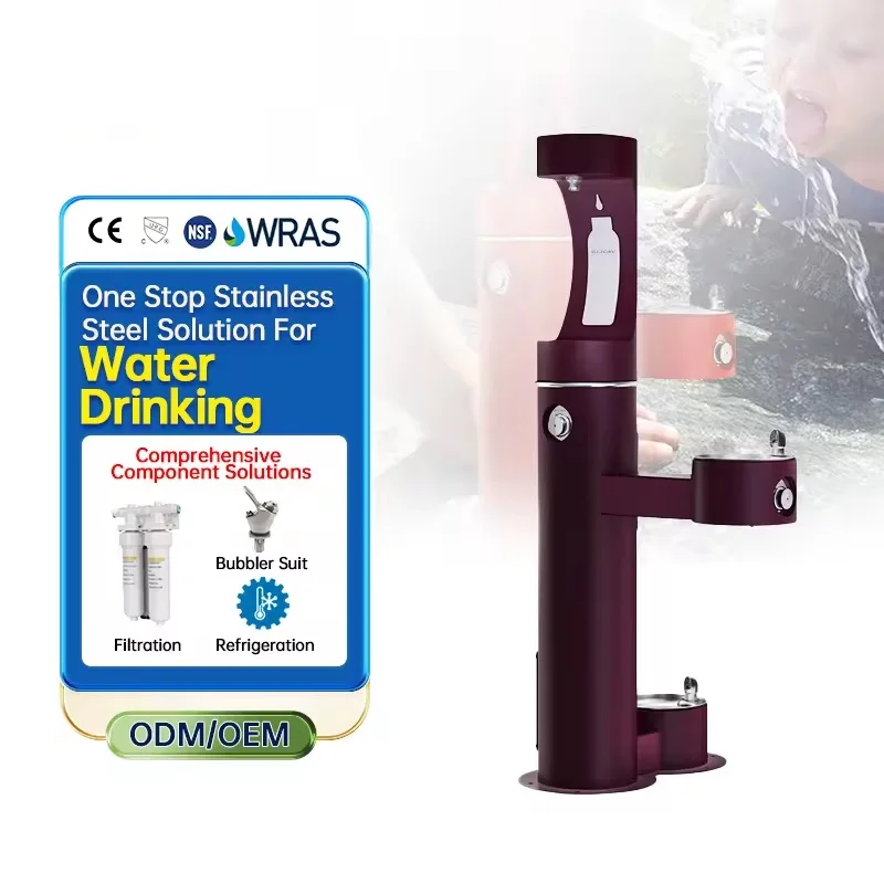 Подгонянная 304 316 нержавеющая сталь Вода общественная Питьевая Вода Фонтан школа с фильтром