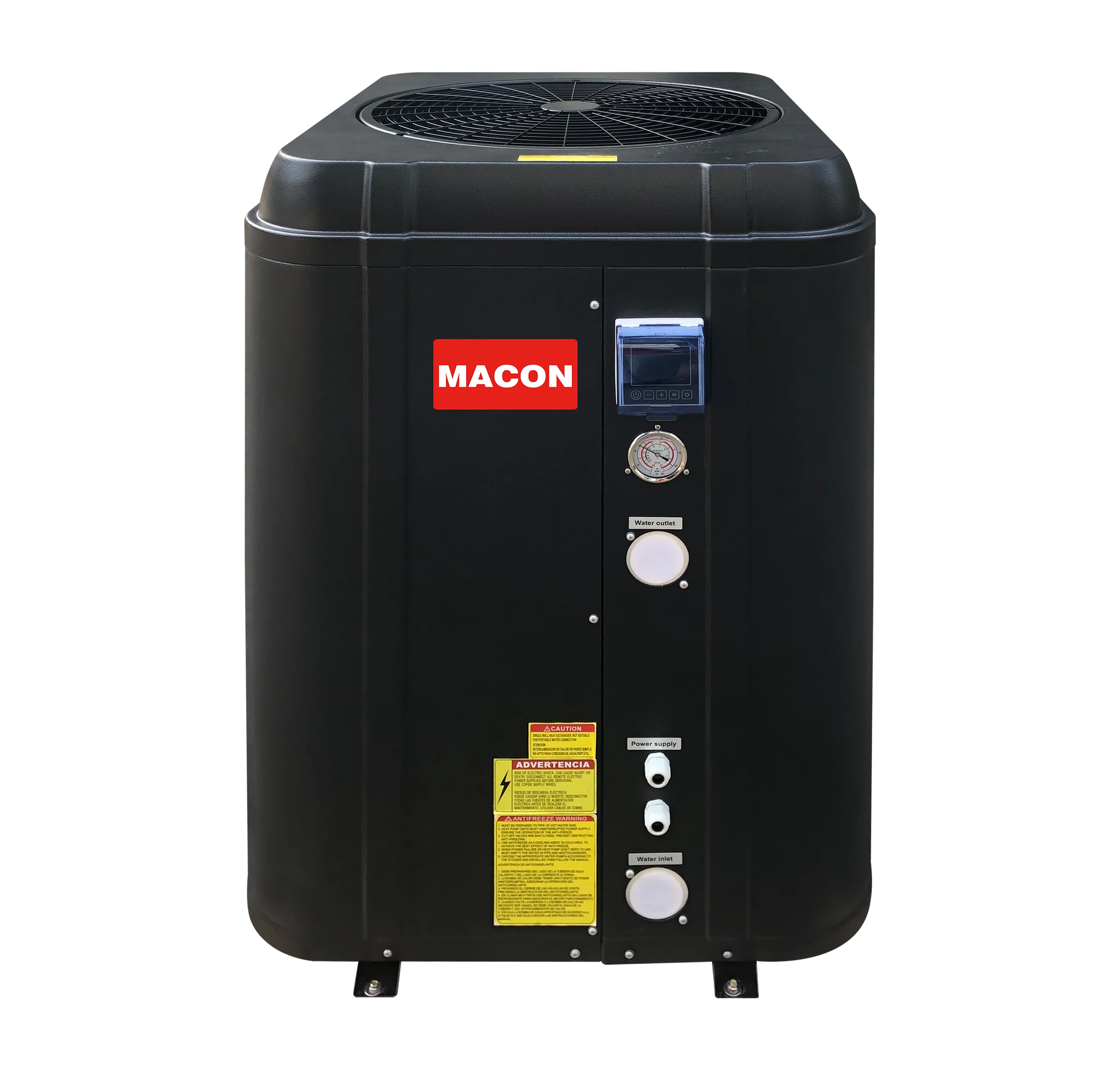 81069 BTU air to water vertical plastic case pool heat pump pool heater