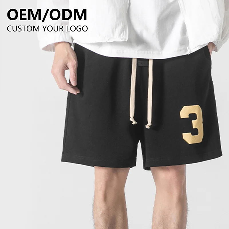 Wholesale Summer cotton sports Short Pants Custom Logo Printing Solid Color Beach Swim Casual Shorts pant