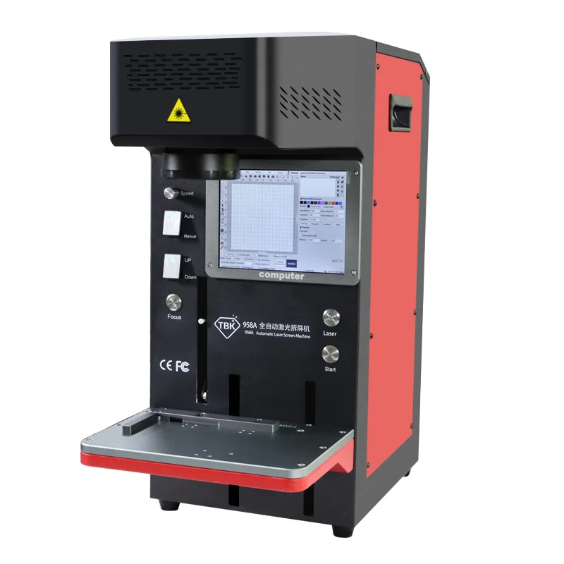 TBK958Z Front Back Glass UV Laser Removing Machine Back Glass Remover Frame Separating Machine for mobile phone