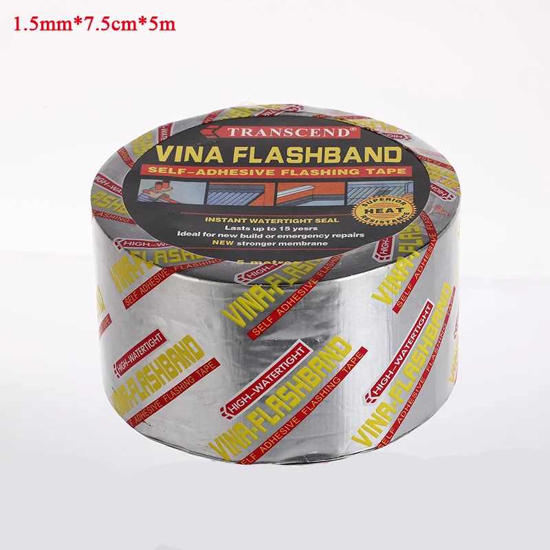 
Low price wholesale 7.5cm width self adhesive asphalt tape high quality waterproof sealing tape for repairing wall/roads 