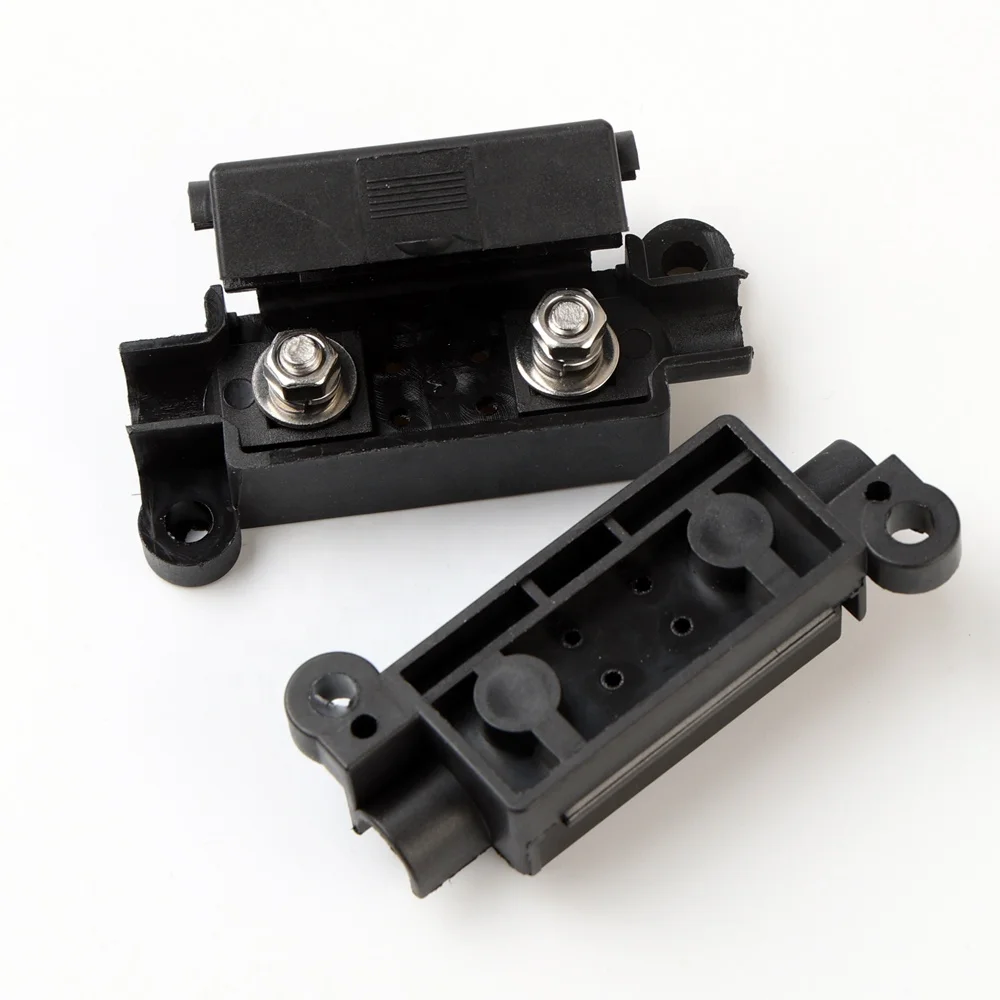 Automotive Bakelite Material Single Bolt 23A-200A ANS Small Forklift Fuse Holder Block With Cover