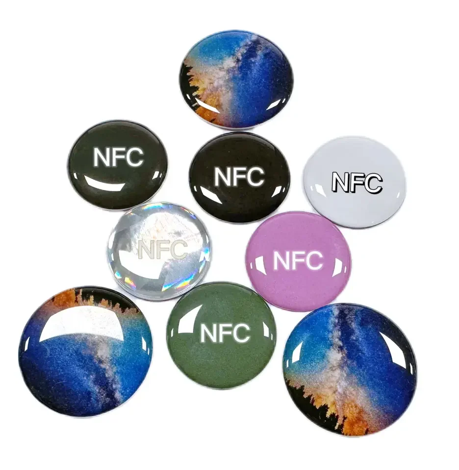 Custom Waterproof Nfc Tag Social Media Nfc Epoxy Tag For Sharing Contact Information