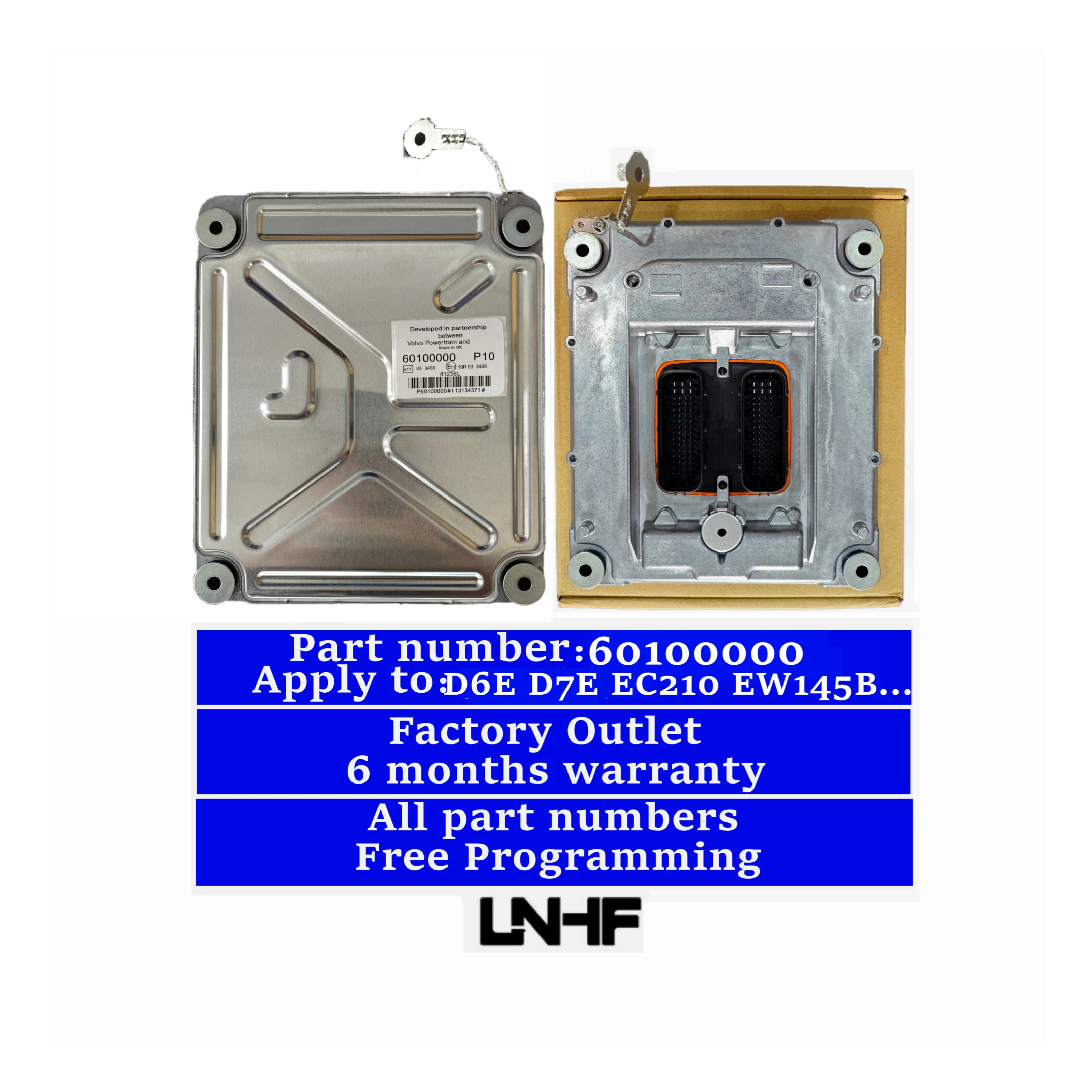 LNHF 60100000 EC210B EC240B EC290B EC210C EC240C EC220D EC300D D6D EW145 excavator engine control ECU ECM 60100000 FOR VOLVO