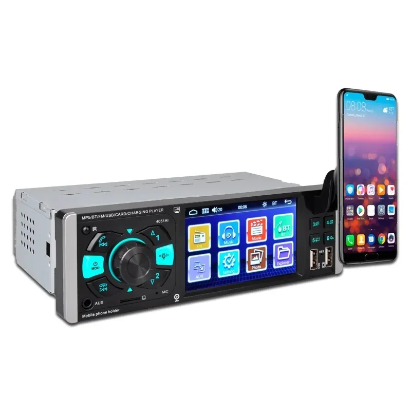Universal Car MP5 Multimedia Player 4.1 inch Display Screen Car Radio With BT Video AUX FM Autoradio