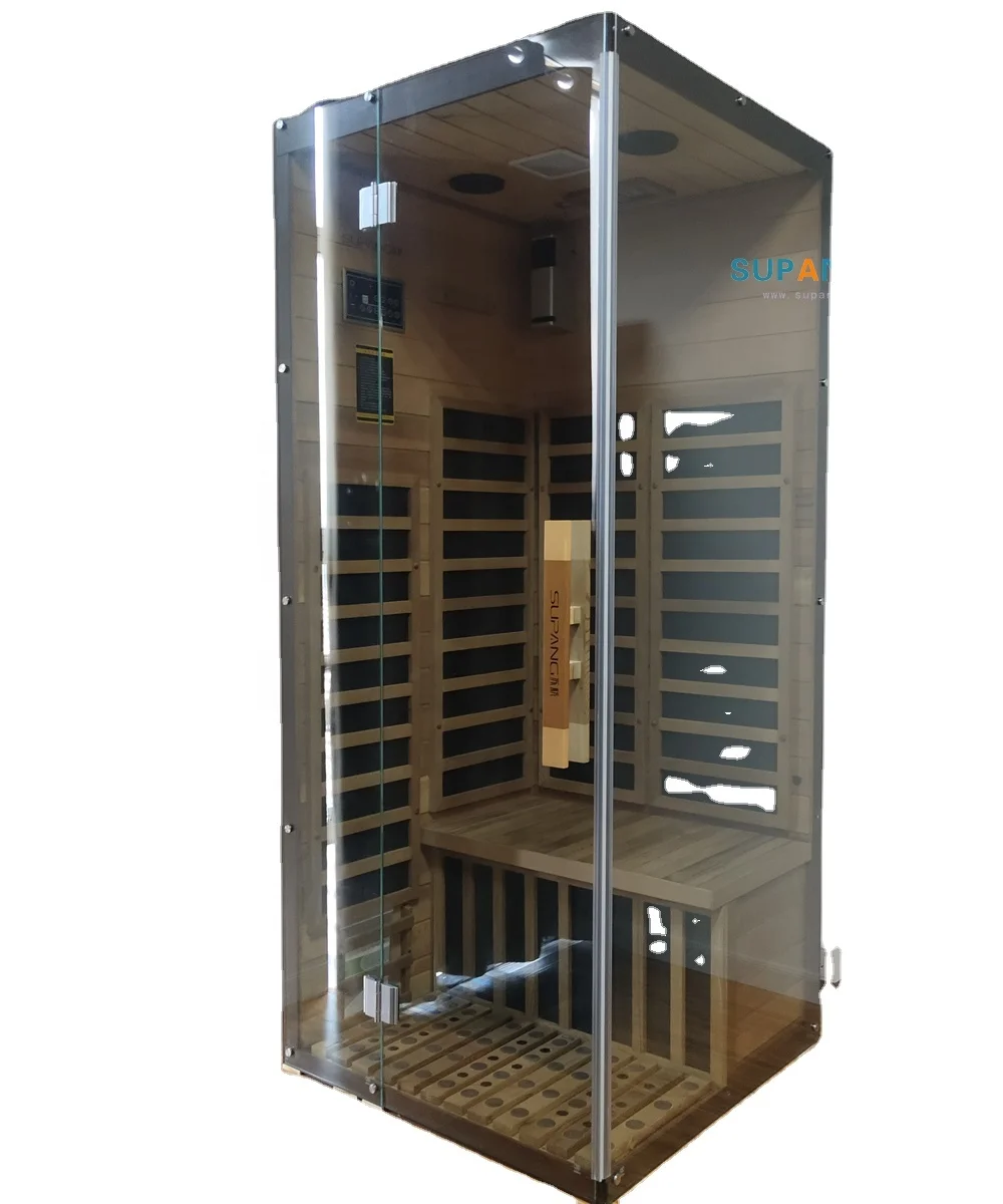 1 Person Far Infrared Indoor Sauna Room wooden sauna room far infrared sauna