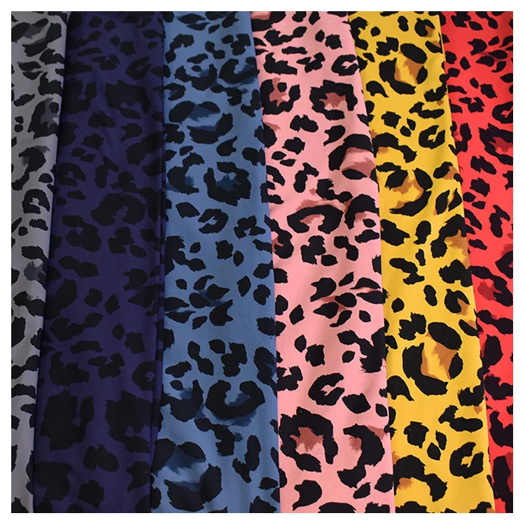 animal print nude double brush digital printing sublimation 4way stretch lycra fabric spandex for leggings activewear sport bras