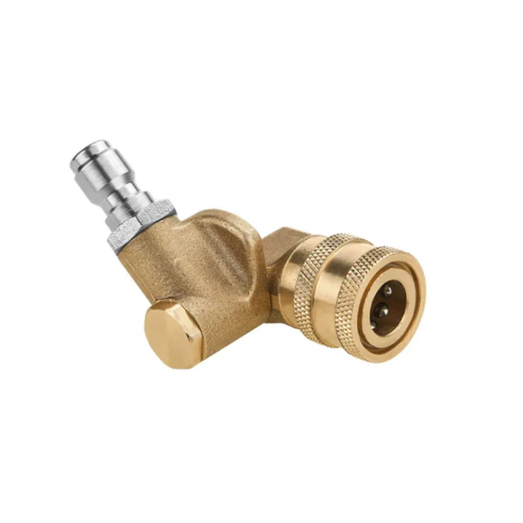 Соединитель вращающийся на 90 градусов, пять уровней, 1/4 дюйма, быстрая розетка + 1/4 дюйма, разъем быстрого отключения для автомойки высокого давления