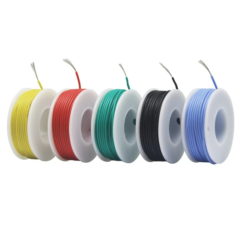 DIY 30/28/26/24/22/20/18awg high quality flexible silicone wire cable 5 colors mix wire tinned Electrical Wire pure Copper Line