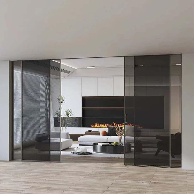 Double barn automatic prices retractable sliding systems for triple sliding glass with flyscreen korean sliding doors interior