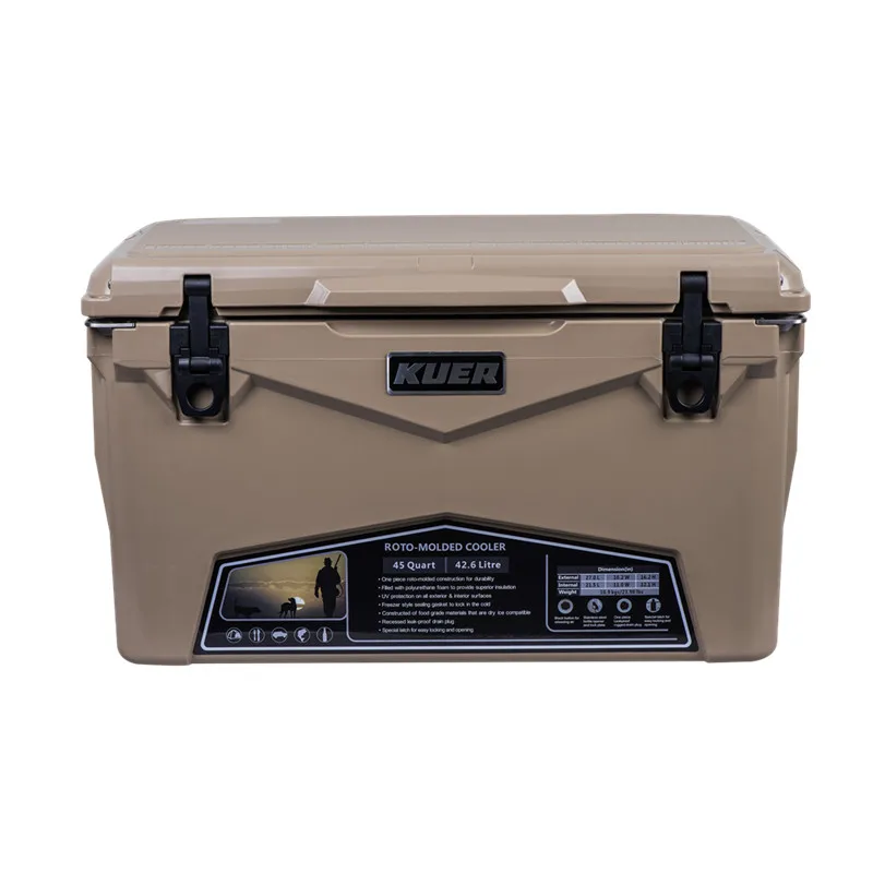 45QT dry ice cooler box hard style for camping rotomolded coolers and BBQ ice chest cooler box