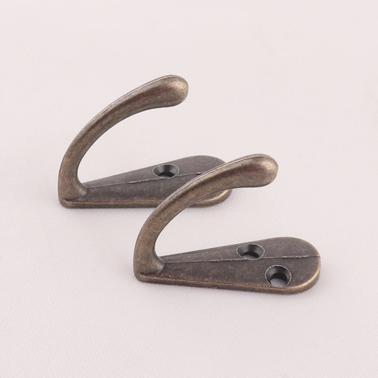 factory supply retro cheap metal antique brass wall mounted coat hanger hook