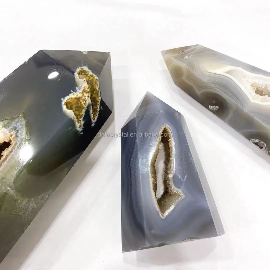 Wholesale Natural Wand Crystals Healing Stones Crystal Point Crystal Tower Agate Geode Point For Feng Shui