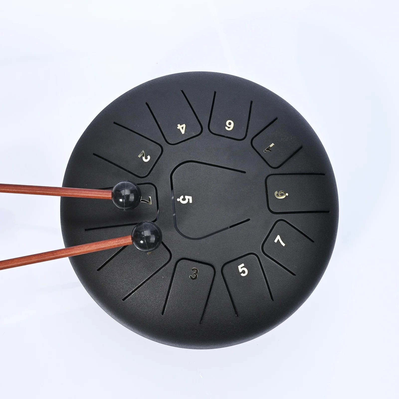 SUCCESS Popular Black 12 Inch/10 Inch 11 Notes Steel Tongue Drum for Music Performance