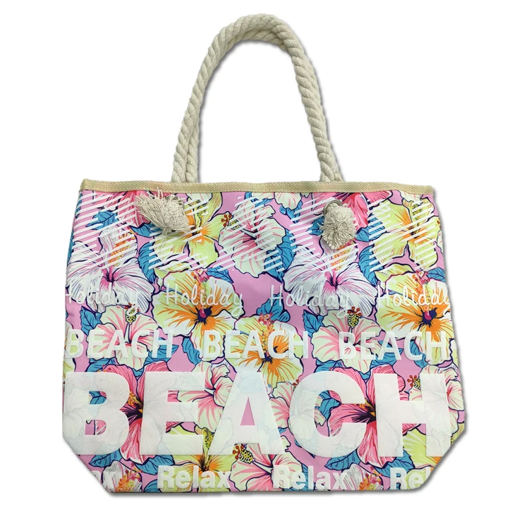 Customized logo travel gift canvas large turtle miami florida souvenir beach tote bags