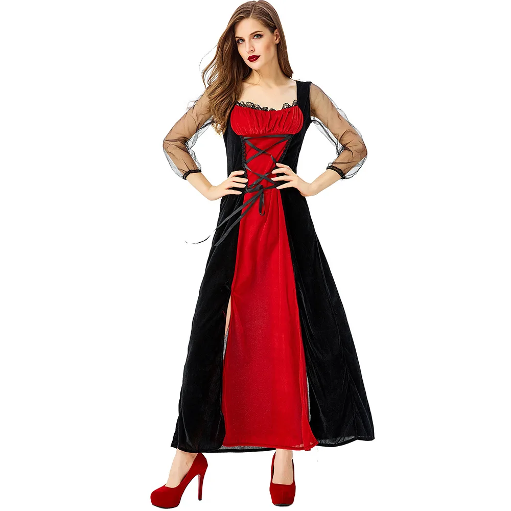 Sexy Vampire Dracula Adult Woman Costume Halloween Female little red riding hood cosplay costume queen performance Capes costume