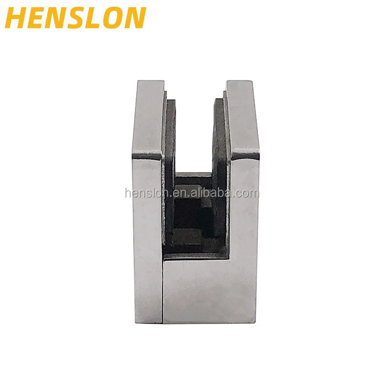 
Square glass clamp for stainless steel stair handrail fittings with flat or arc bottom 7109-7110 