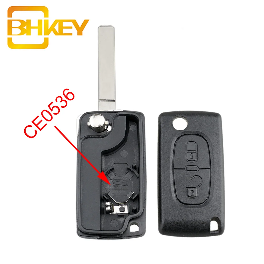  Чехол-книжка для автомобильного ключа с 2 кнопками Peugeot 207 307 308 Citroen C2 C3 C4 C5 C6