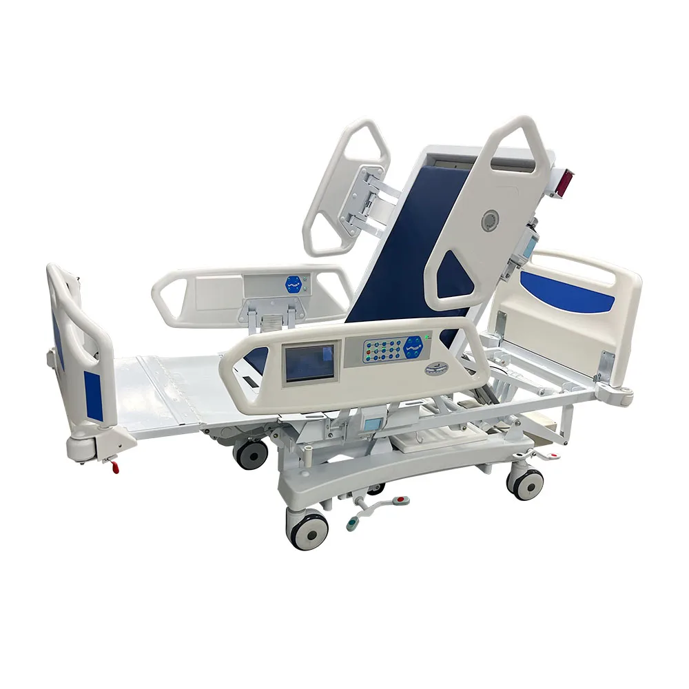 Hospital bed supplier high quality icu multi function folding electric patient bed