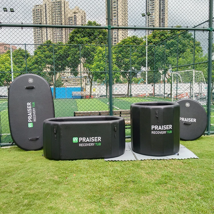 2024 Black Luxury Tubs Folding Ice Bath Cold Plunge Tub Portable Bathtub For Adult