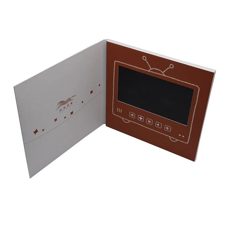 video card Custom 7inch recordable TFT lcd screen video player business greeting card brochure chinese homemade video brochure