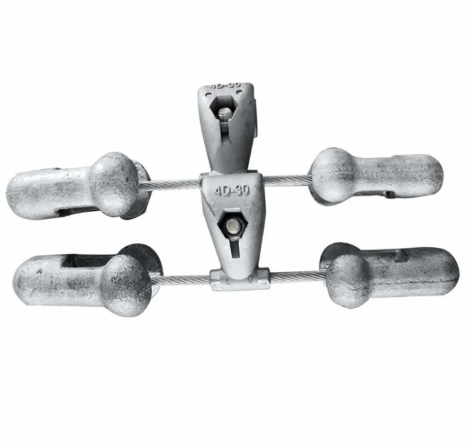 Asymmetric Galvanized 4D Type Stockbridge Vibration Damper with Preformed Grip Rods Transmission Line Fittings