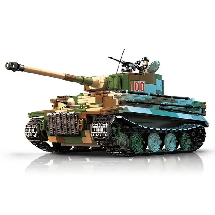 Военный Тигр Тяжелый Танк Набор строительных блоков игрушка для строительства коллекционная армейская модель мальчиков рождественский подарок
