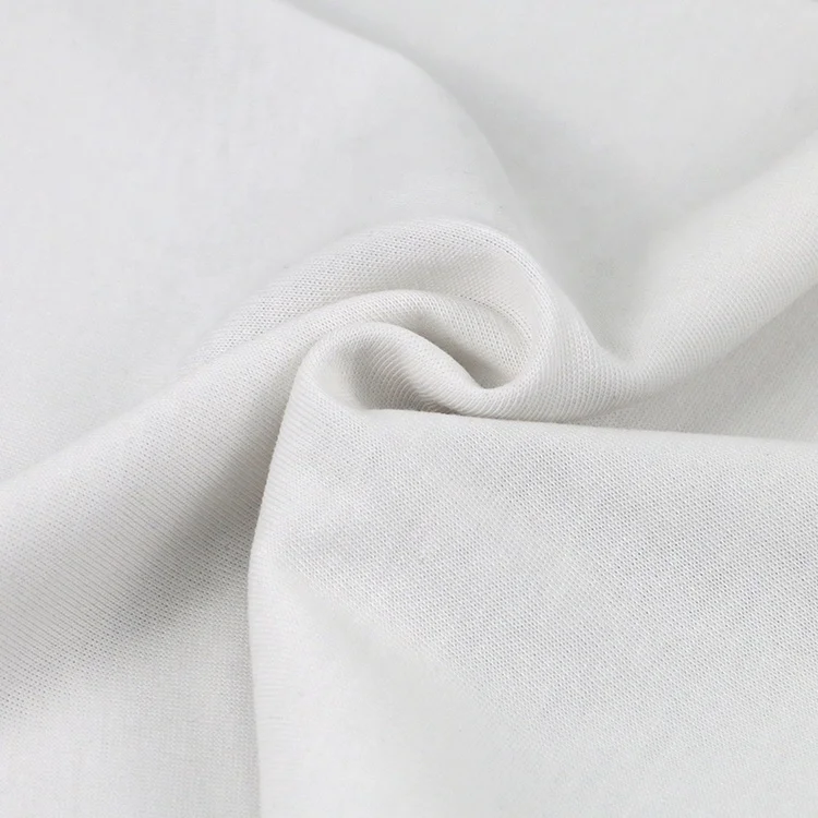 functional waterproof Micro modal single jersey  t-shirt recycle polyester cotton fabric stretch fabric designing