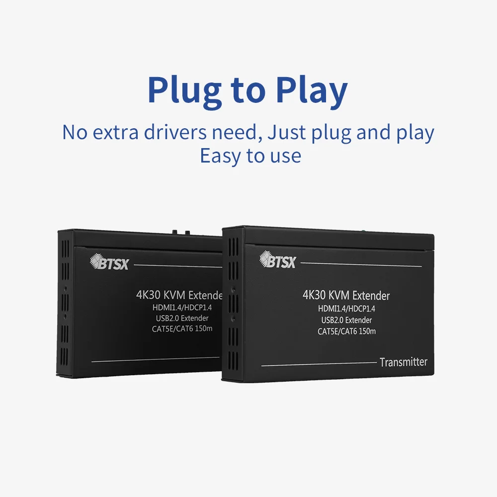 4K HDMI and USB KVM Extender Ultra HD Plug and Play Secure Transmission