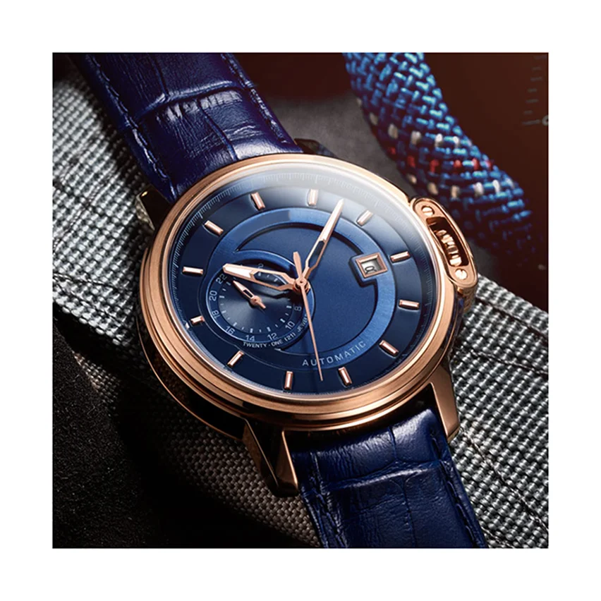 Newest stainless steel case calendar 24 hours show Miyota movement men mechanical automatic watch