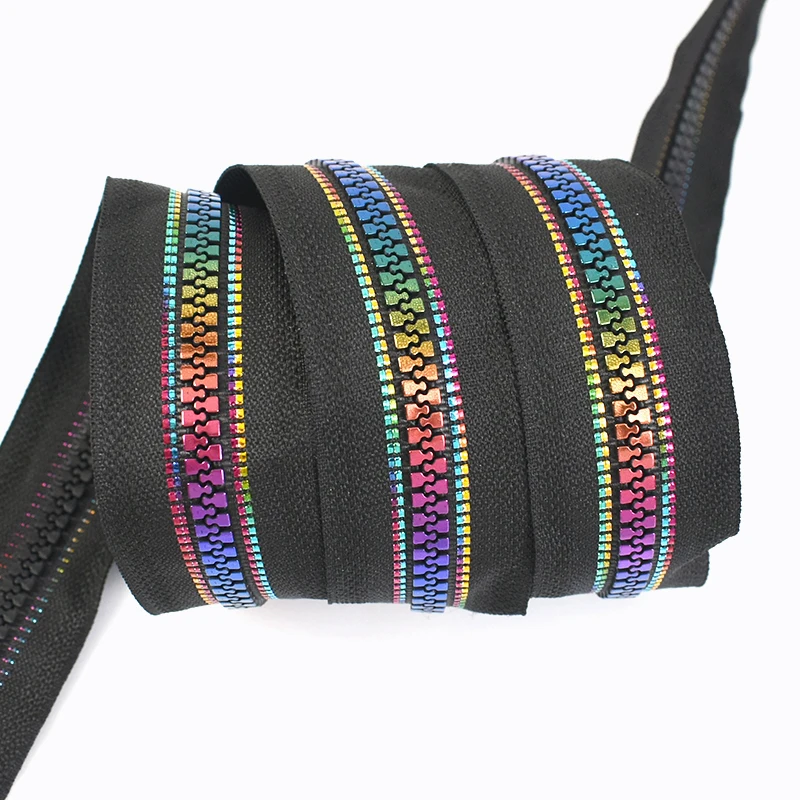 Meetee ZT845 5 # Сделай Сам аксессуары для шитья сумка куртка одежда молния радужные зубья декоративная рулон каучуковая с открытым концом