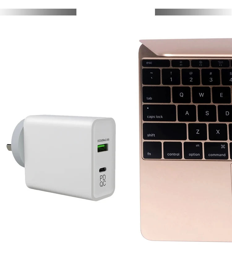  Одобрено SAA Usb Pd QC 3 0 Австралия 12 в настенный быстрый ноутбук 20 два 5 А адаптер 45 Вт Зарядное устройство Type