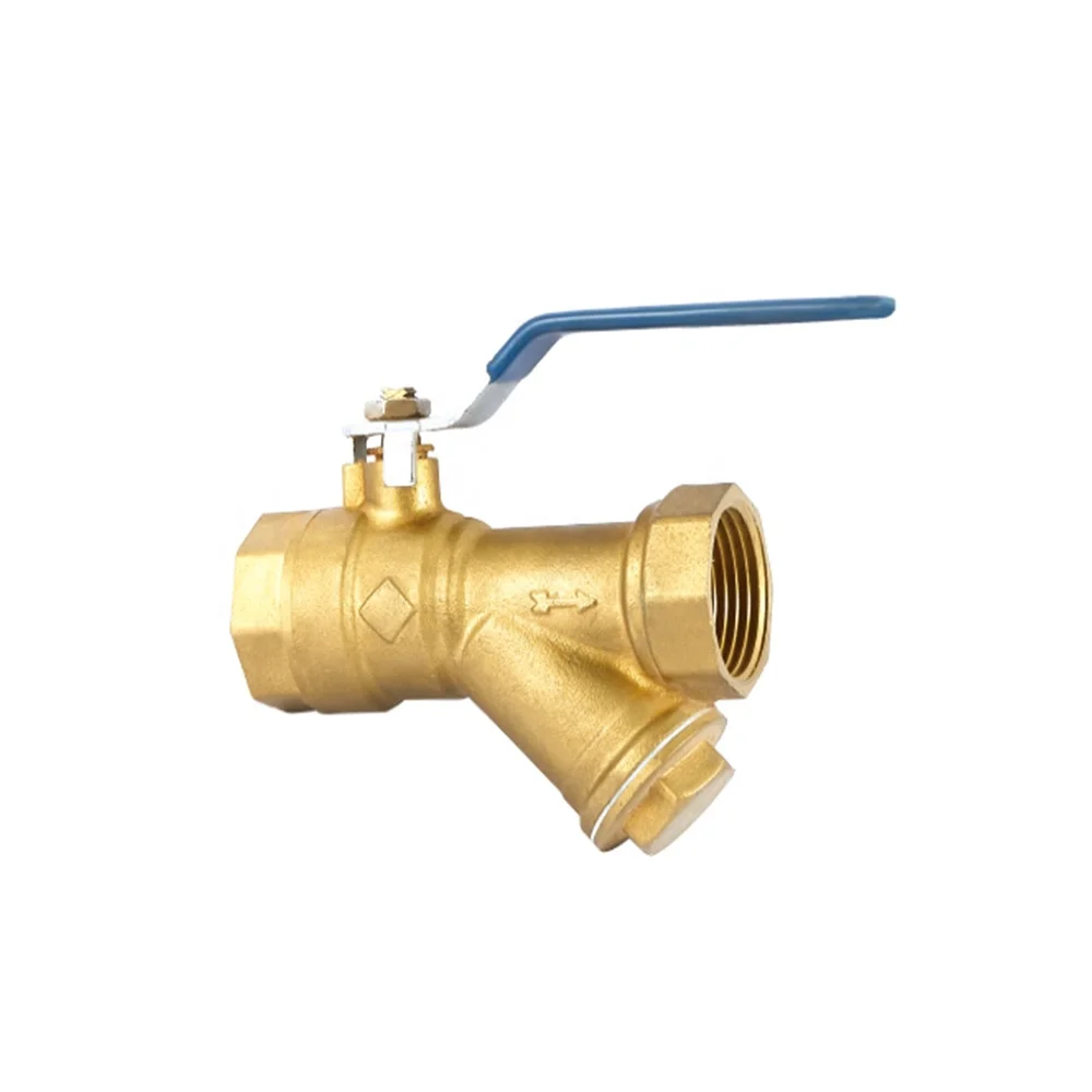 three way Brass Ball Valve with Long Handle Female Thread